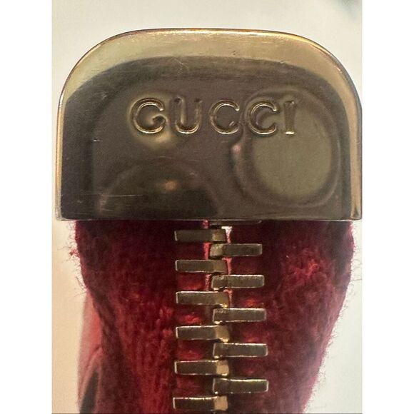 Gucci Red Guccissima Leather Interlocking G Wristlet Pouch Key Pouch - Picture 8 of 11